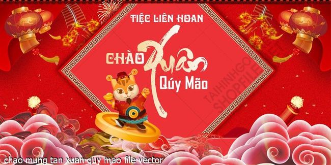 chao mung tan xuan quy mao file vector